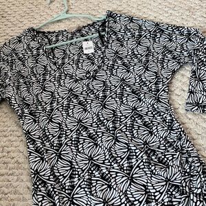 Black and White Butterfly dress